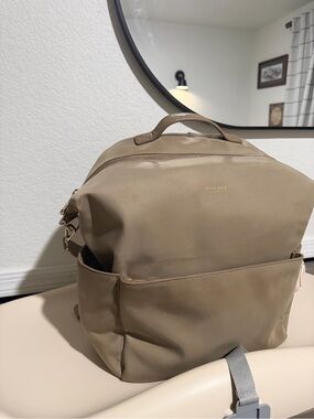 Mina Baie Taupe Everyday Nylon Backpack - Men's Casual Bag